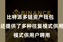 比特派多链资产钱包  比特派还提供了多种往复模式供用户聘用
