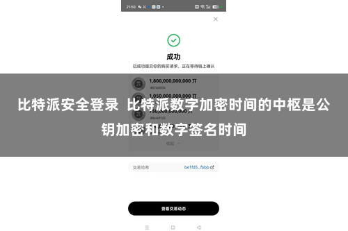 比特派安全登录  比特派数字加密时间的中枢是公钥加密和数字签名时间