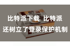 比特派下载  比特派还树立了登录保护机制
